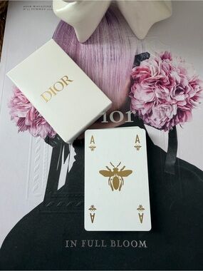 Dior White & Gold Bee Playing Cards Deck